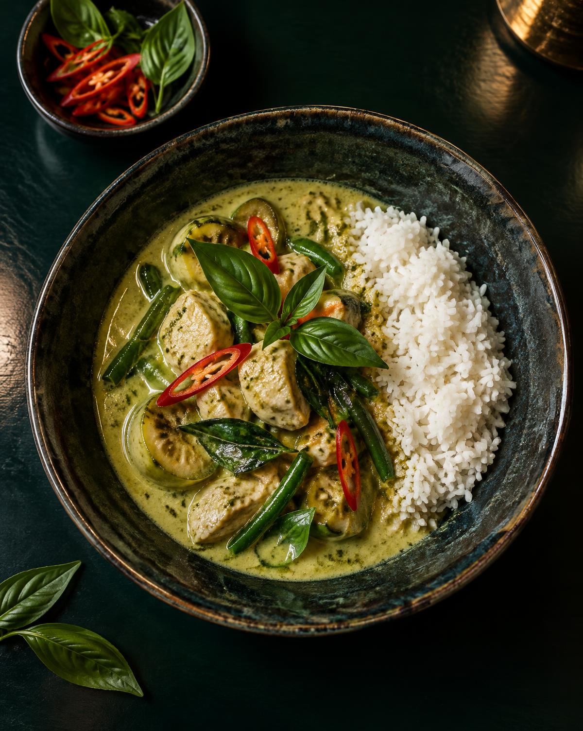 Thai Green Curry mit Reis